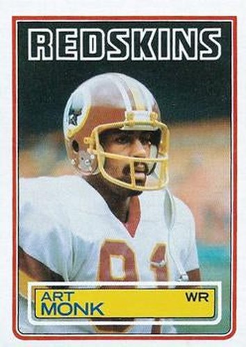 #193 Art Monk - Washington Redskins - 1983 Topps Football