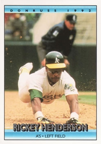 #193 Rickey Henderson - Oakland Athletics - 1992 Donruss Baseball