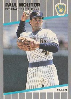 #193 Paul Molitor - Milwaukee Brewers - 1989 Fleer Baseball