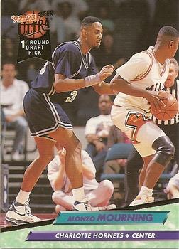 #193 Alonzo Mourning - Charlotte Hornets - 1992-93 Ultra Basketball
