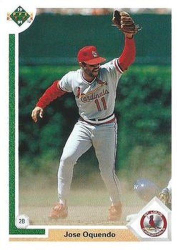 #193 Jose Oquendo - St. Louis Cardinals - 1991 Upper Deck Baseball