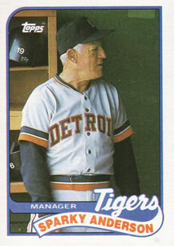 #193 Sparky Anderson - Detroit Tigers - 1989 Topps Baseball