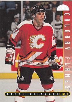 #193 Steve Chiasson - Calgary Flames - 1995-96 Leaf Hockey