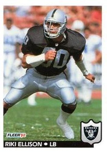 #193 Riki Ellison - Los Angeles Raiders - 1992 Fleer Football