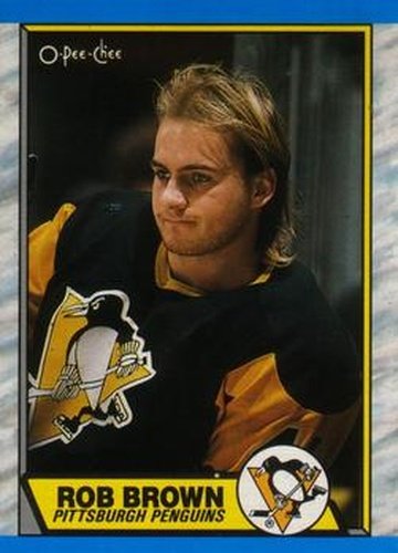 #193 Rob Brown - Pittsburgh Penguins - 1989-90 O-Pee-Chee Hockey