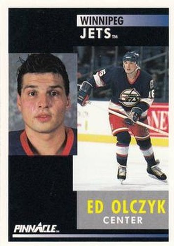 #193 Ed Olczyk - Winnipeg Jets - 1991-92 Pinnacle Hockey