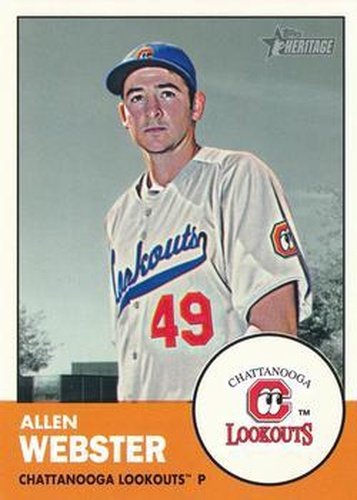 #193 Allen Webster - Chattanooga Lookouts - 2012 Topps Heritage Minor League Baseball