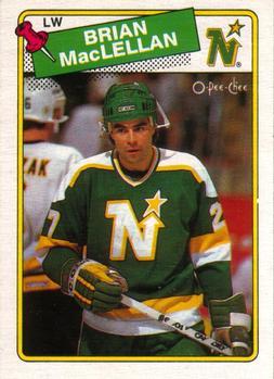 #193 Brian MacLellan - Minnesota North Stars - 1988-89 O-Pee-Chee Hockey