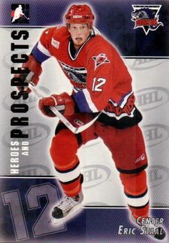 #193 Eric Staal - Lowell Lock Monsters - 2004-05 In The Game Heroes and Prospects Hockey