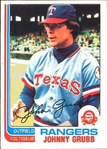 #193 Johnny Grubb - Texas Rangers - 1982 O-Pee-Chee Baseball