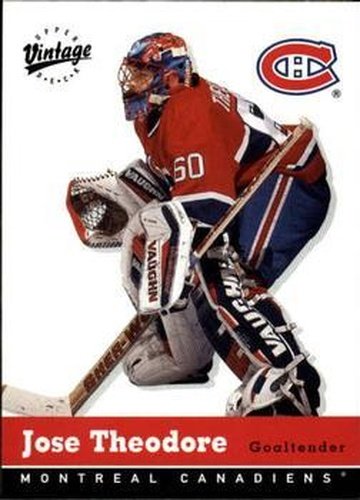 #193 Jose Theodore - Montreal Canadiens - 2000-01 Upper Deck Vintage Hockey