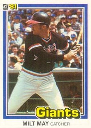 #193 Milt May - San Francisco Giants - 1981 Donruss Baseball