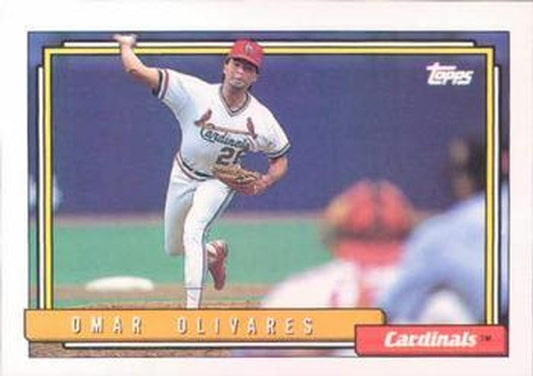 #193 Omar Olivares - St. Louis Cardinals - 1992 Topps Baseball