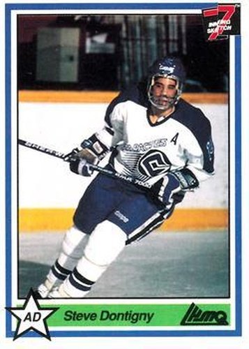 #193 Steve Dontigny - Shawinigan Cataractes - 1990-91 7th Inning Sketch QMJHL Hockey