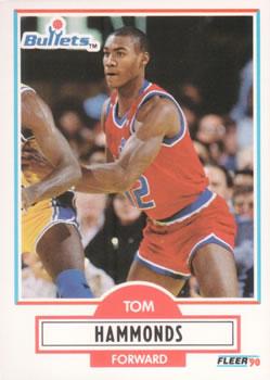 #193 Tom Hammonds - Washington Bullets - 1990-91 Fleer Basketball