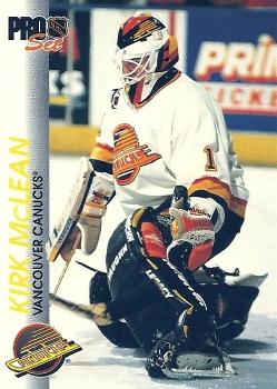 #193 Kirk McLean - Vancouver Canucks - 1992-93 Pro Set Hockey