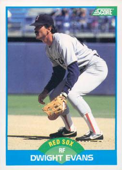 #193 Dwight Evans - Boston Red Sox - 1989 Score Baseball