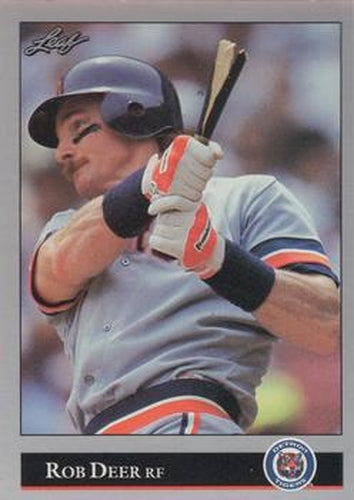 #193 Rob Deer - Detroit Tigers - 1992 Leaf Baseball