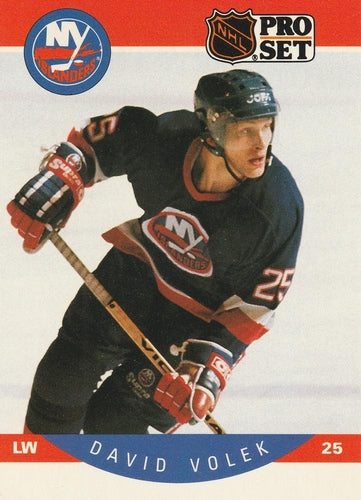 #193 David Volek - New York Islanders - 1990-91 Pro Set Hockey
