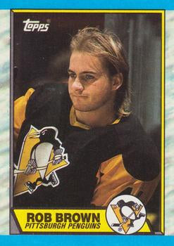 #193 Rob Brown - Pittsburgh Penguins - 1989-90 Topps Hockey
