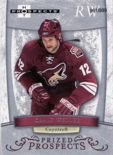 #193 Craig Weller - Phoenix Coyotes - 2007-08 Fleer Hot Prospects Hockey