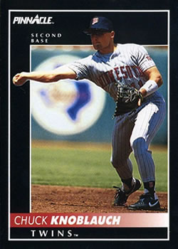 #119 Chuck Knoblauch - Minnesota Twins - 1992 Pinnacle Baseball