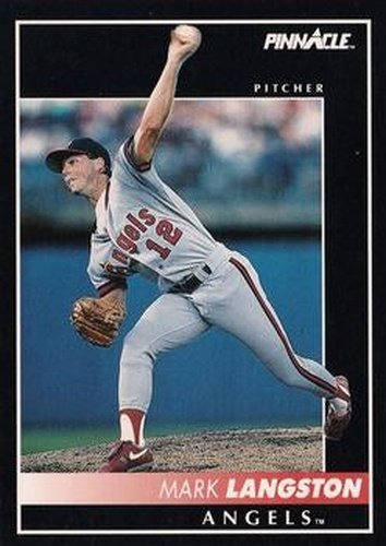 #132 Mark Langston - California Angels - 1992 Pinnacle Baseball