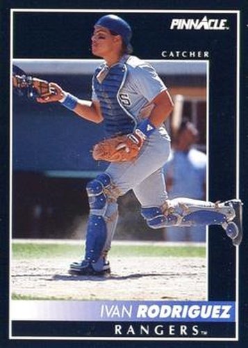 #156 Ivan Rodriguez - Texas Rangers - 1992 Pinnacle Baseball
