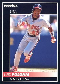 #166 Luis Polonia - California Angels - 1992 Pinnacle Baseball