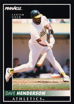 #16 Dave Henderson - Oakland Athletics - 1992 Pinnacle Baseball