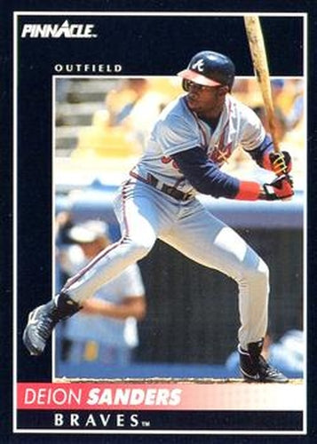 #170 Deion Sanders - Atlanta Braves - 1992 Pinnacle Baseball