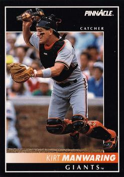 #181 Kirt Manwaring - San Francisco Giants - 1992 Pinnacle Baseball