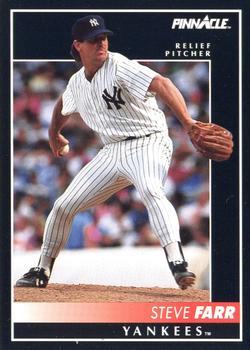 #206 Steve Farr - New York Yankees - 1992 Pinnacle Baseball
