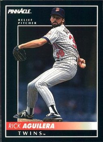 #211 Rick Aguilera - Minnesota Twins - 1992 Pinnacle Baseball