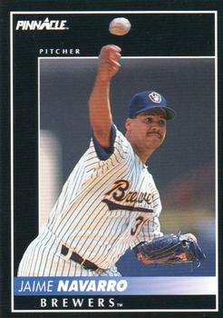 #212 Jaime Navarro - Milwaukee Brewers - 1992 Pinnacle Baseball