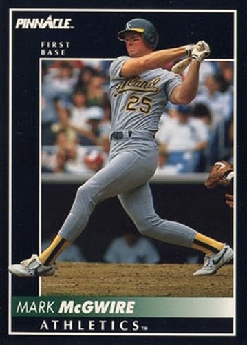 #217 Mark McGwire - Oakland Athletics - 1992 Pinnacle Baseball