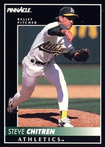 #236 Steve Chitren - Oakland Athletics - 1992 Pinnacle Baseball