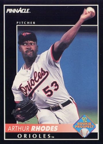 #251 Arthur Rhodes - Baltimore Orioles - 1992 Pinnacle Baseball