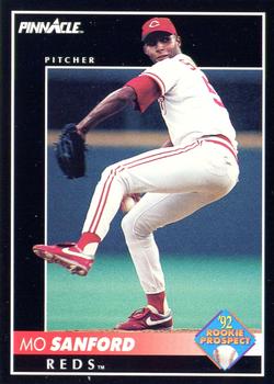 #254 Mo Sanford - Cincinnati Reds - 1992 Pinnacle Baseball
