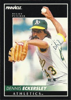 #25 Dennis Eckersley - Oakland Athletics - 1992 Pinnacle Baseball