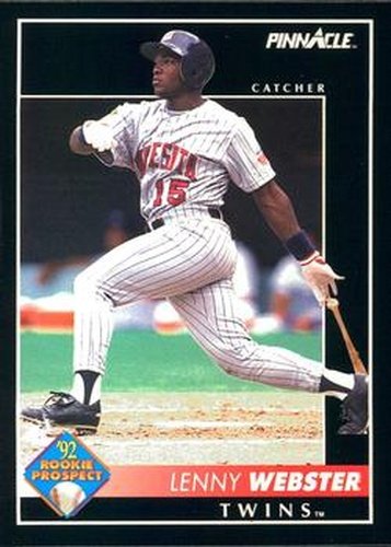 #276 Lenny Webster - Minnesota Twins - 1992 Pinnacle Baseball
