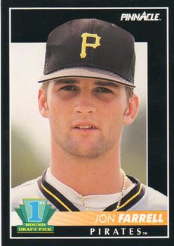 #299 Jon Farrell - Pittsburgh Pirates - 1992 Pinnacle Baseball