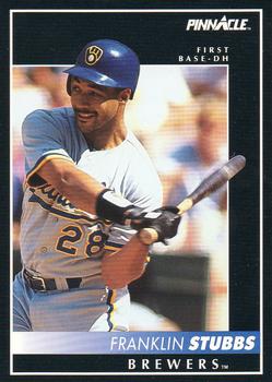 #320 Franklin Stubbs - Milwaukee Brewers - 1992 Pinnacle Baseball