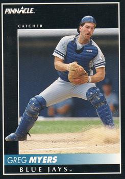 #324 Greg Myers - Toronto Blue Jays - 1992 Pinnacle Baseball