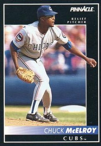 #329 Chuck McElroy - Chicago Cubs - 1992 Pinnacle Baseball