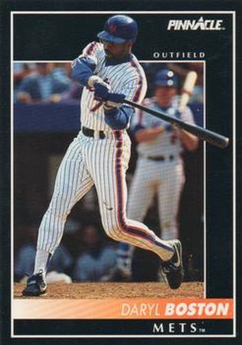 #343 Daryl Boston - New York Mets - 1992 Pinnacle Baseball