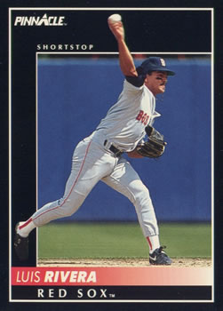 #346 Luis Rivera - Boston Red Sox - 1992 Pinnacle Baseball