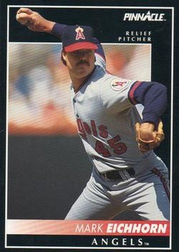 #353 Mark Eichhorn - California Angels - 1992 Pinnacle Baseball