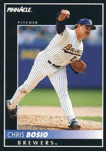 #367 Chris Bosio - Milwaukee Brewers - 1992 Pinnacle Baseball