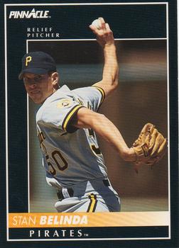 #370 Stan Belinda - Pittsburgh Pirates - 1992 Pinnacle Baseball